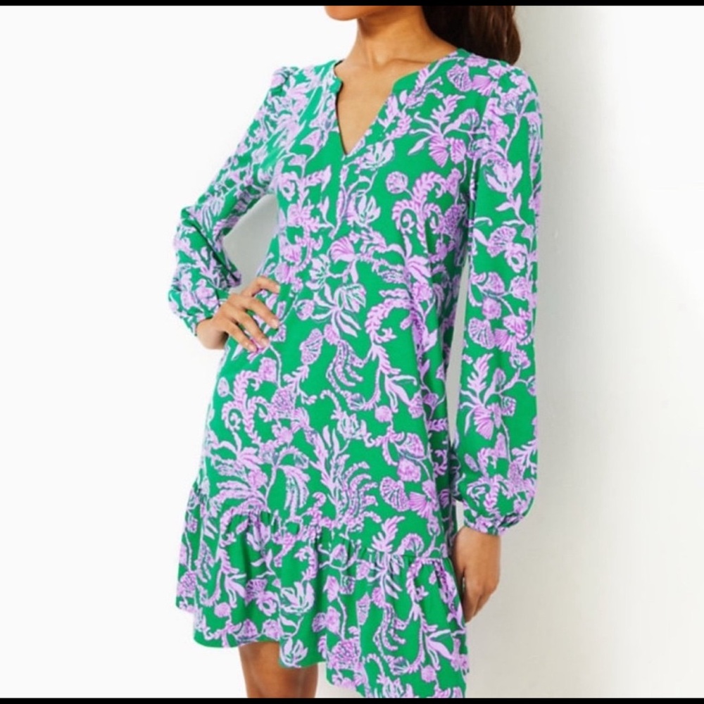 Lilly Pulitzer Alyssa long sleeve dress Salty Sandbar size Small